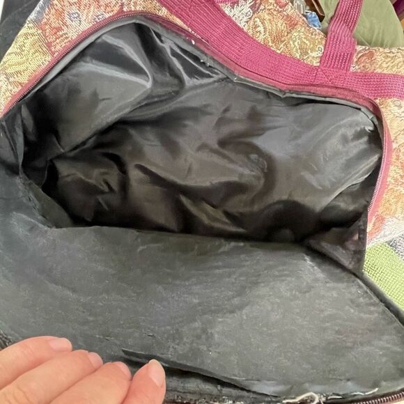 Vintage Bovano Cat Tapestry Shoulder Bag Laptop Fits Tote Purse - Picture 10 of 15